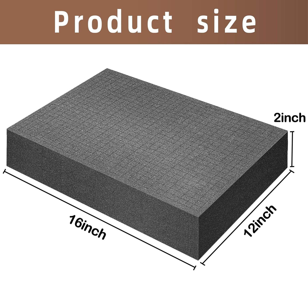 DECOHS 4 Pieces Foam Pick Up and Pluck 16 x 12 x 2', Foam Insert for Pick and Plucking, Precube Foam with Bottom Use for Board Game Boxes, Storage Boxes