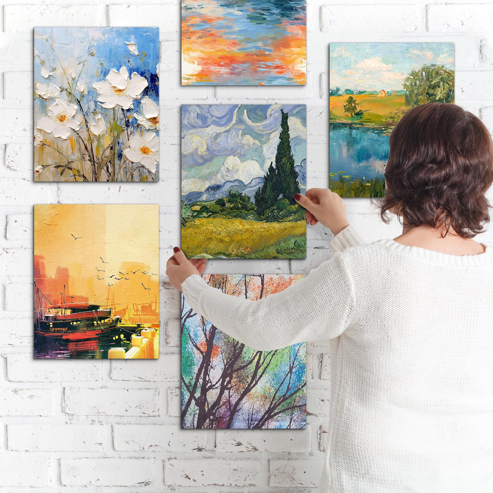 CONDA Canvas Boards for Painting, 8 x 10 inch, 12 Pack, 100% Cotton Canvas Panels, White Blank Canvases, Primed, Acid-Free, Artist Quality for Acrylic, Pouring Watercolor & Oil Painting
