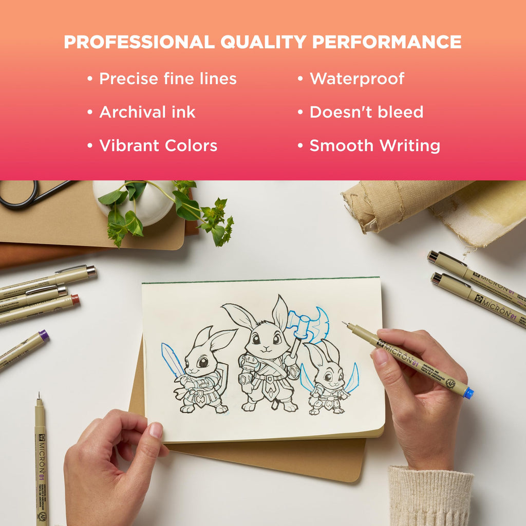 Sakura Pigma Micron 005 8 Color Set Water Based Pigment for Illustration