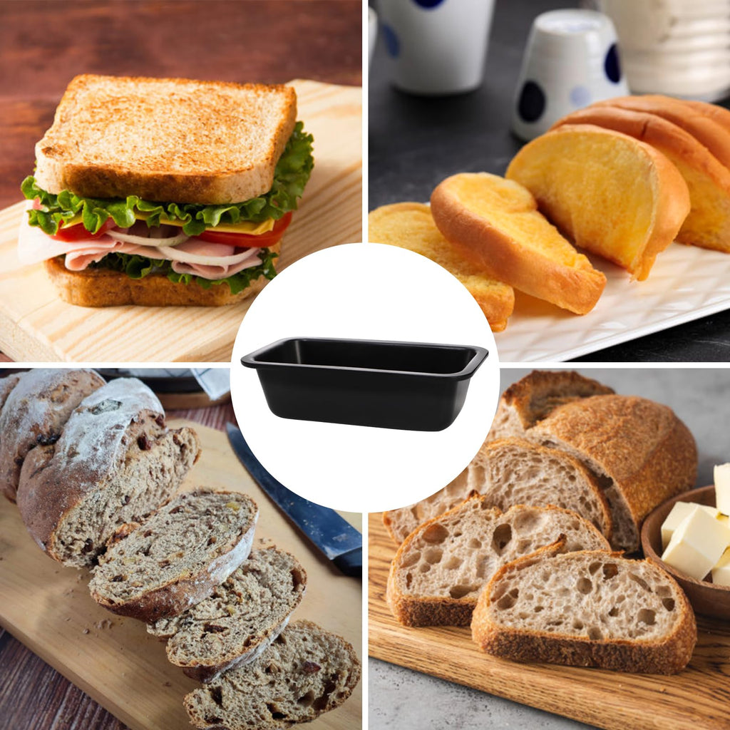 Lawei 6 Piece Non-Stick Mini Loaf Pan - 3.5 x 6 Inch Carbon Steel Bread and Toast Mold, Little Bakeware Pans for Banana Bread, Small Cakes and Individual Meatloafs