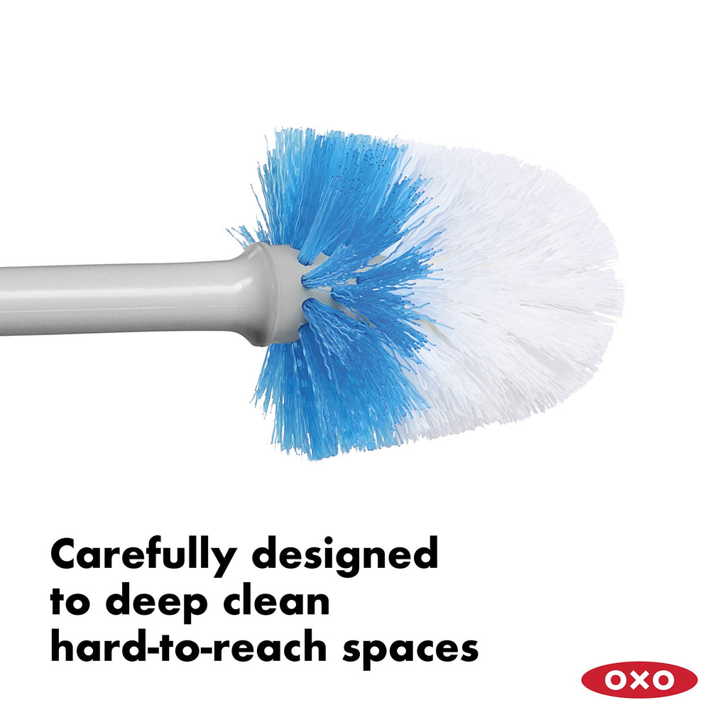 OXO Good Grips Hideaway Compact Toilet Brush-Gray