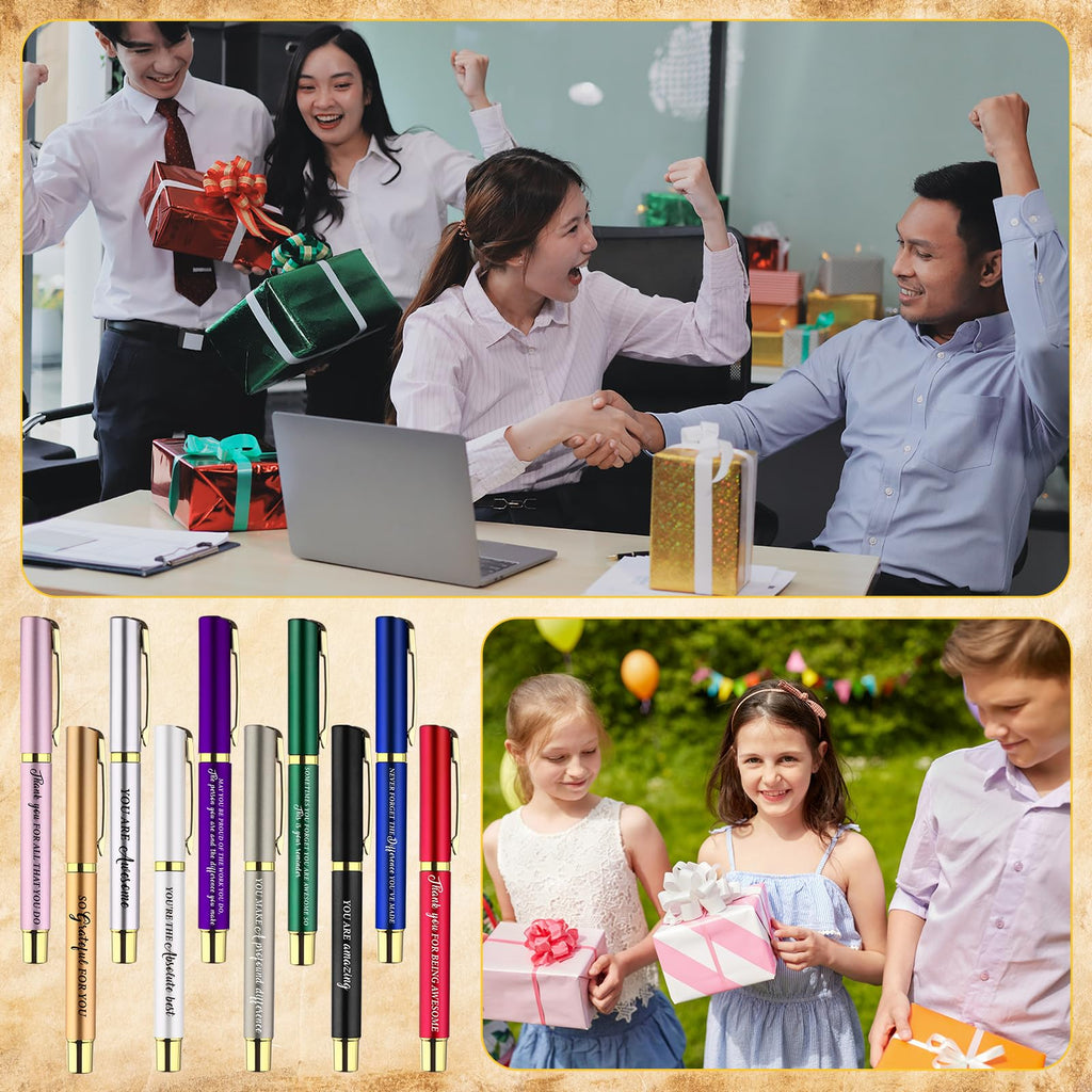 30 Sets Thank You Gifts Employee Appreciation Gift Bulk for Coworkers Motivational Pens with Thank You Cards Gift Bags Inspirational Gifts for Colleagues Staff Teacher Nurses Volunteer Team