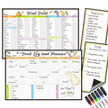 JJPRO Baby First Foods Tracker Fridge Magnet, Daily Food Log Meal Planner, 100 Foods Before 1 Checklist, Baby Daily Log Whiteboard, First Food Tracker for Refrigerator