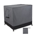 Rachmi Square Gas Fire Pit Cover 28 Inch, Heavy Duty 600D Oxford Water Resistant Anti UV & Fade Outdoor Patio Furniture Cover for Coffee & Side Table, (28"Wx28"Dx25.2"H, Gray/Black)