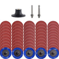 NYXCL 50Pcs Quick Change Discs Set, 2 inch A/O Sanding Discs with 1/4" Holder, for Die Grinder Surface Prep Strip Grind Polish Finish Burr Rust Paint Removal, Surface Conditioning Discs
