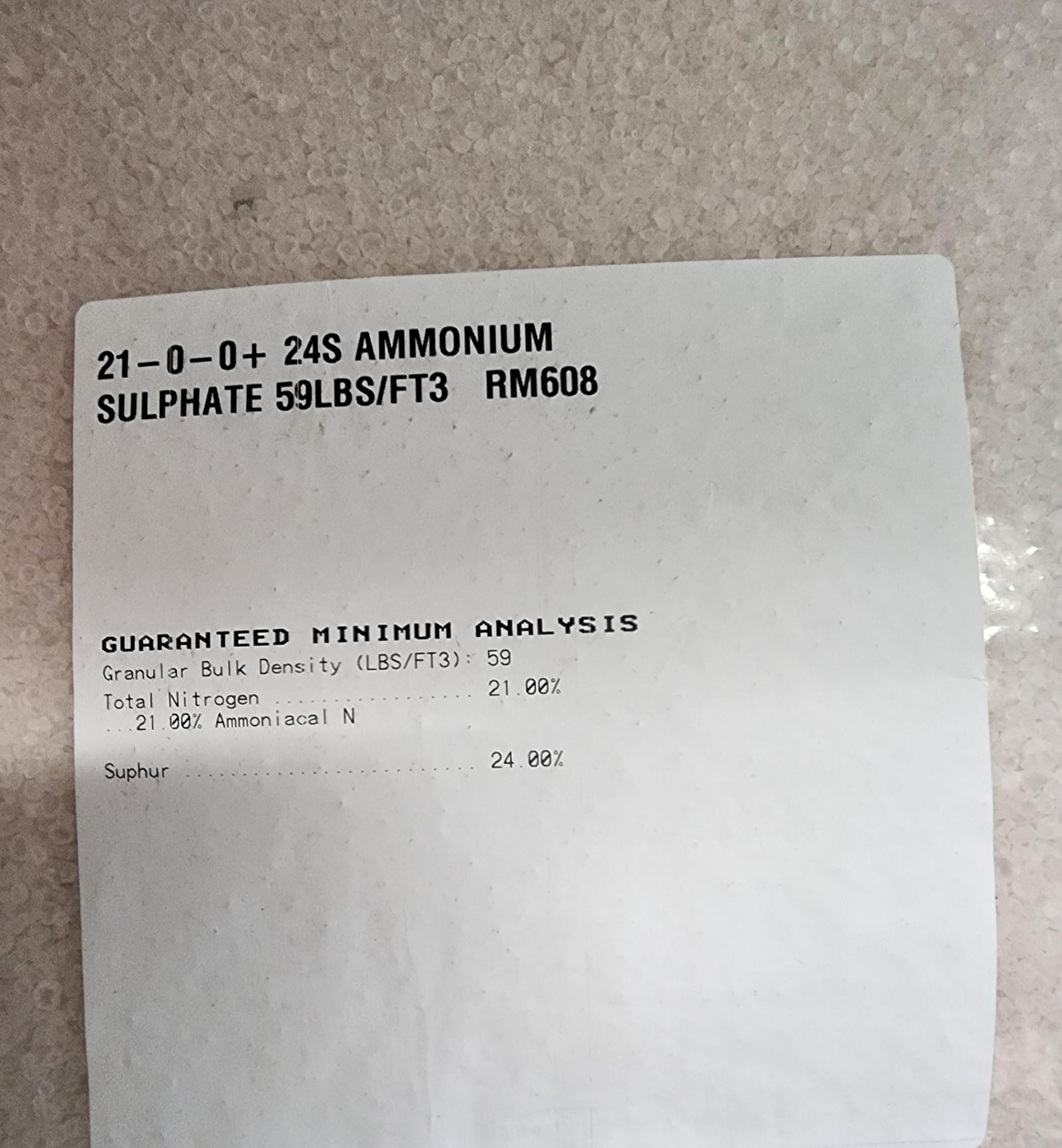 Ammonium Sulfate 21-0-0, Prepared and Packed by Let's Grow Garden Supply (2 LB)