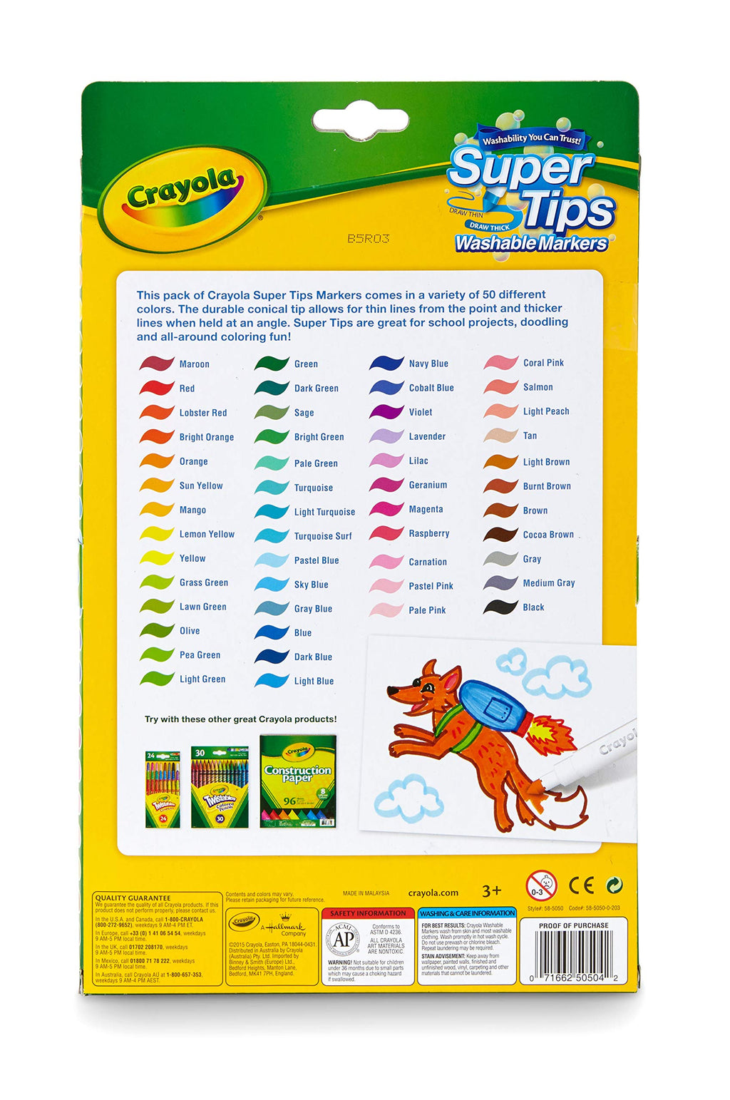 Crayola 50ct Washable Super Tips - Styles May Vary