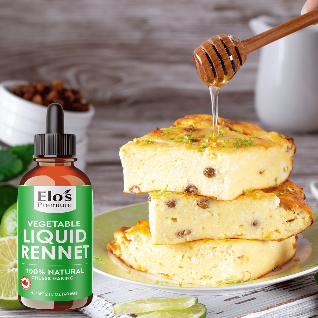 Vegetable Liquid Rennet 2 fl oz – 100% Natural and Non-GMO Coagulant for Cheese Making and Culinary Use BY ELO’S PREMIUM
