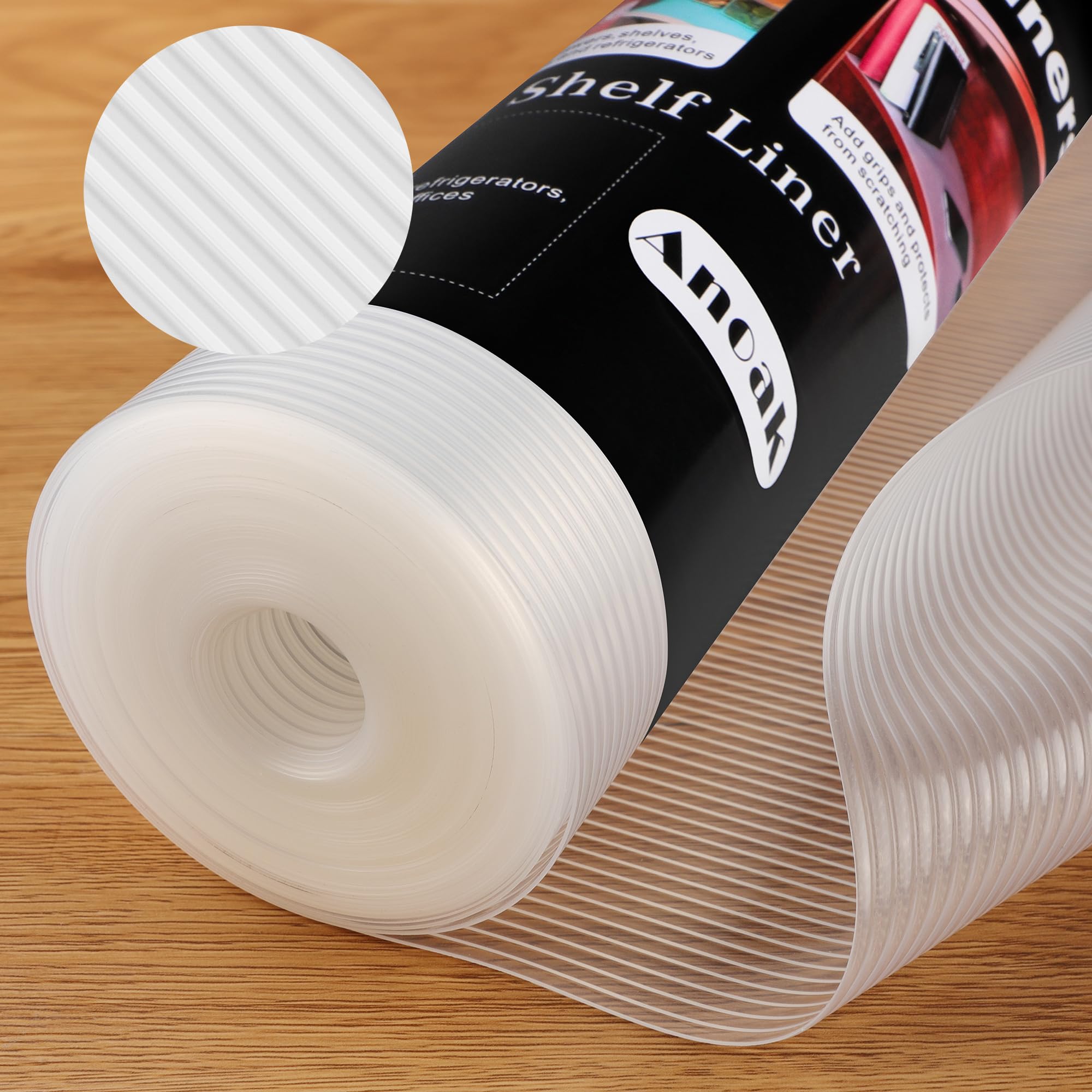 Anoak Shelf Liner Cabinet Liner, Non Adhesive Drawer Liner, Washable 12 Inch x 20 FT(240 Inch) Waterproof Durable Non-Slip Shelf Liner for Kitchen, Drawer, Refrigerator