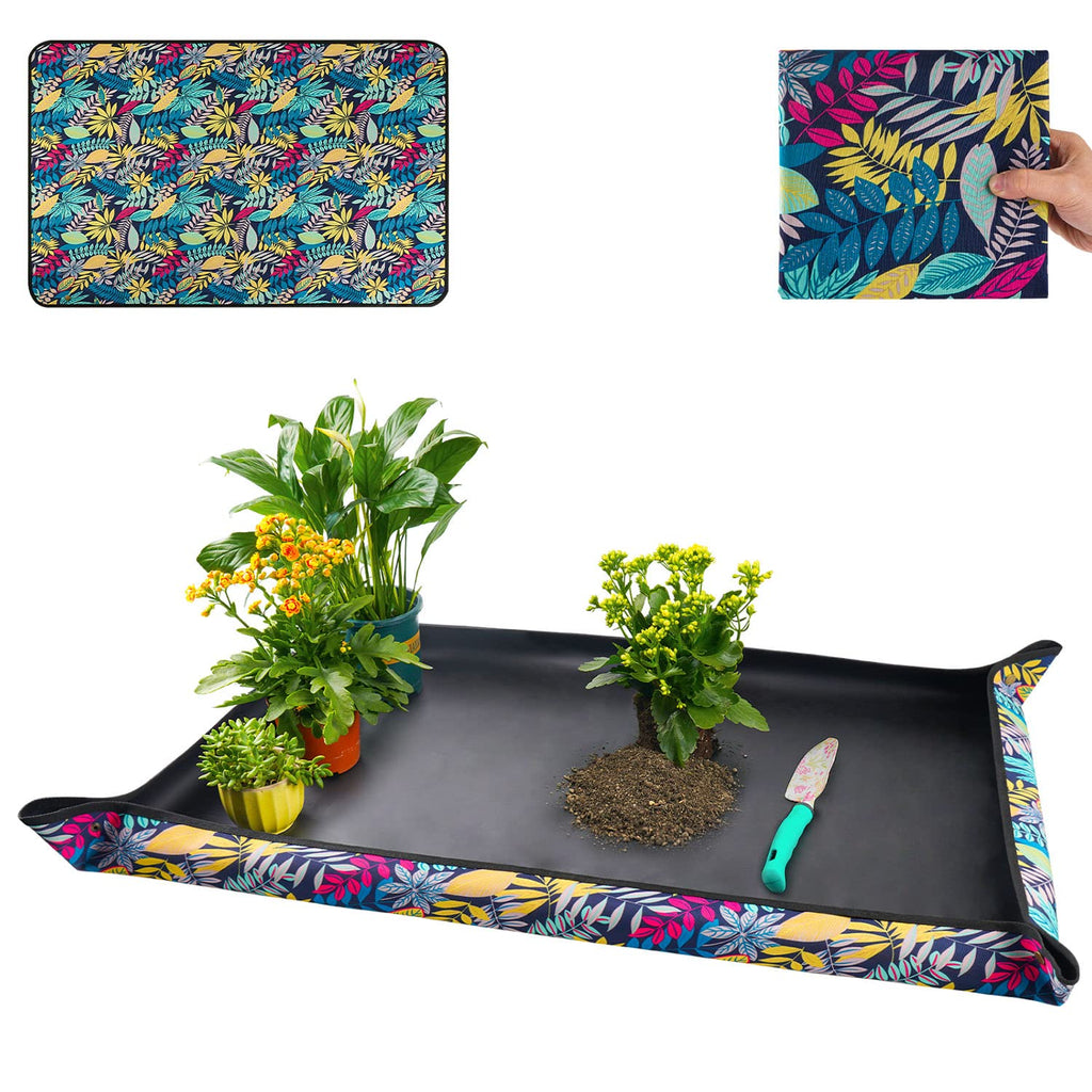 Extra Large Repotting Mat for Indoor Plants Transplanting and Dirt Control, Foldable Waterproof Succulent Potting Mat, Gardening Gifts for Plant Lovers (43.5"x29.5")