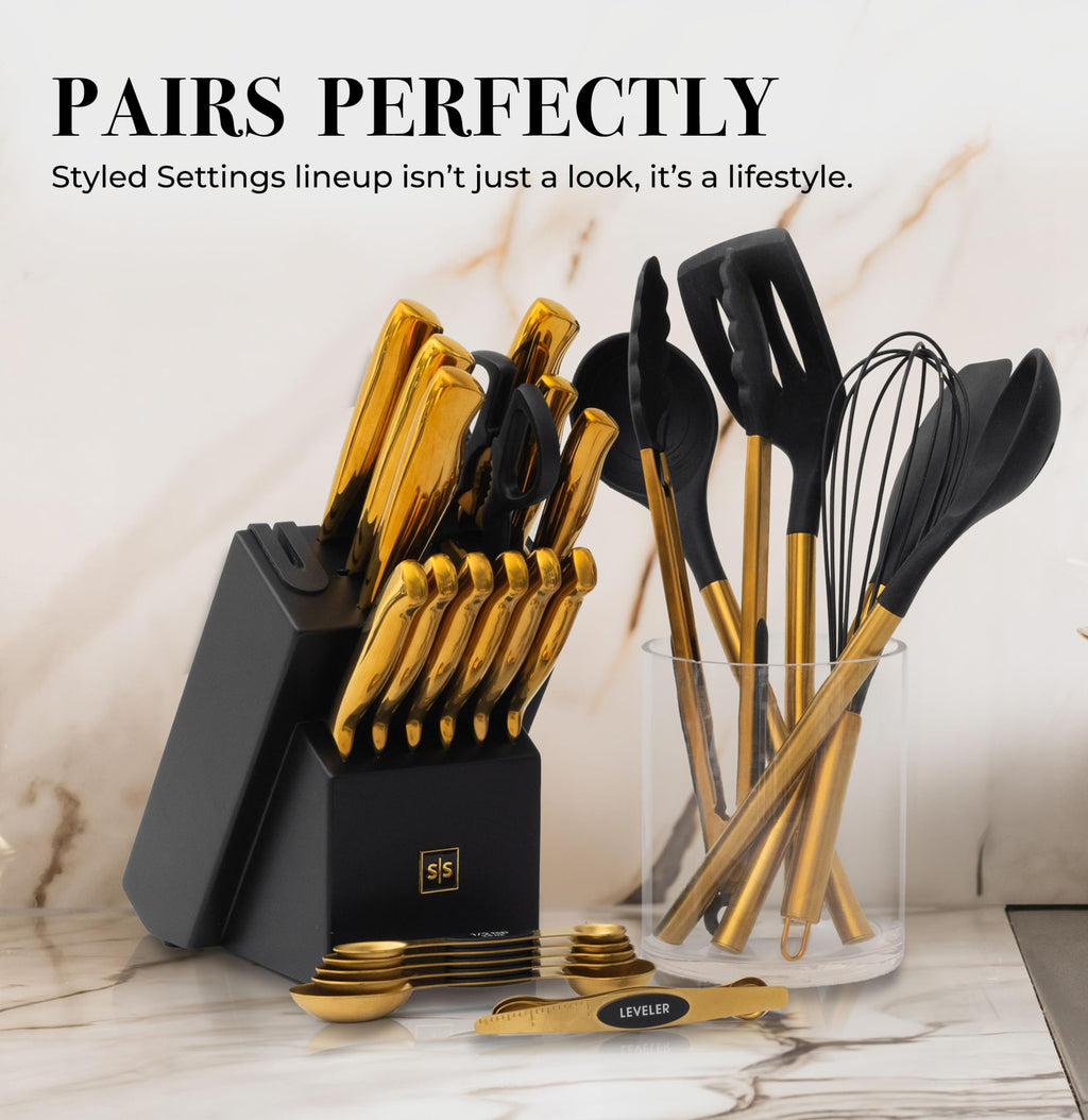 Magnetic Measuring Spoons Set - Stainless Steel Measuring Spoons - Magnetic Measuring Spoon Set, Gold Measuring Spoons Magnetic, Cute Measuring Spoons for Cooking & Baking