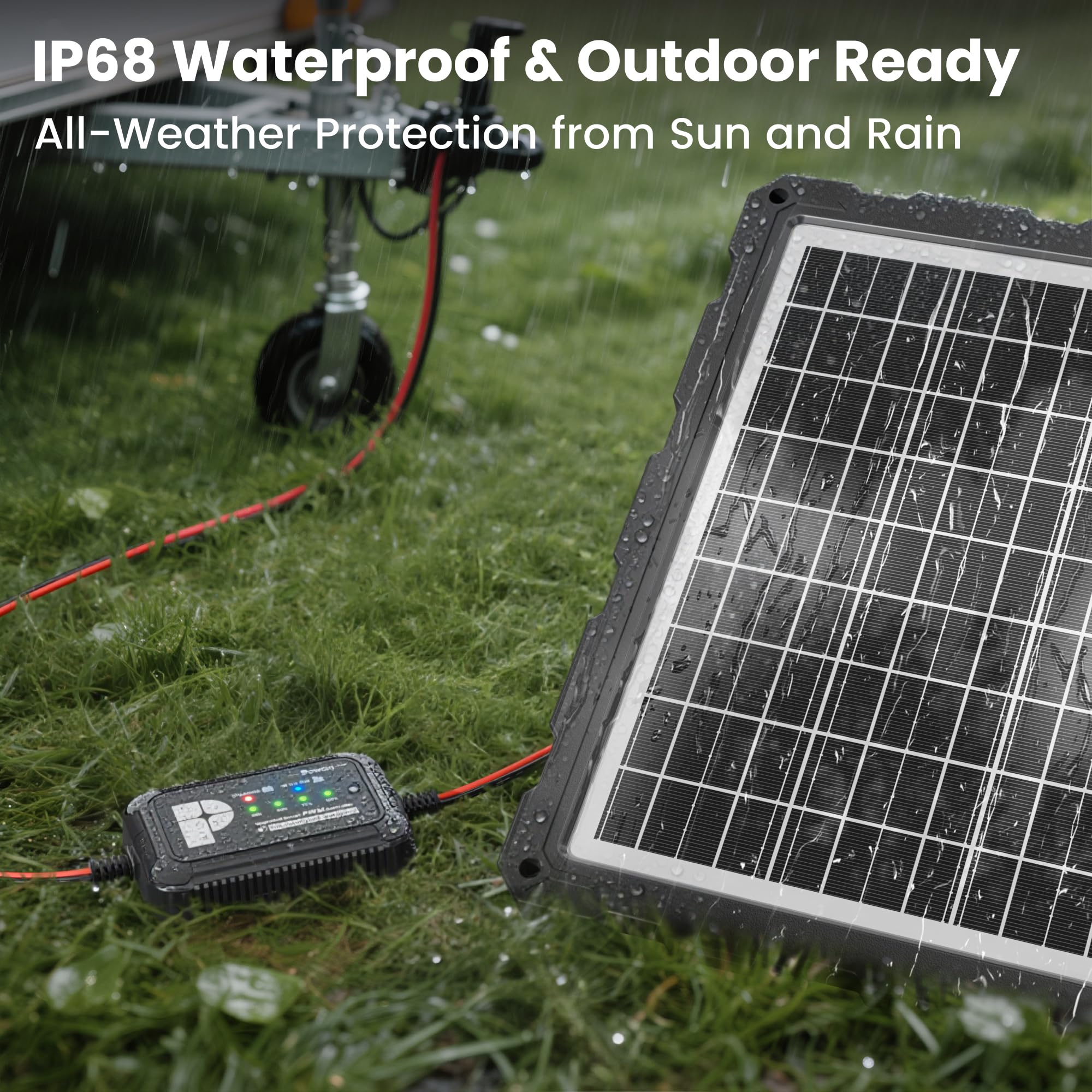 Solar Panels Charge Controller, 10A Battery Regulator for 12V Solar Battery Charger, Solar Battery Maintainer and 12 Volt Batteries Power Kit Safe Protection (Classic Style)