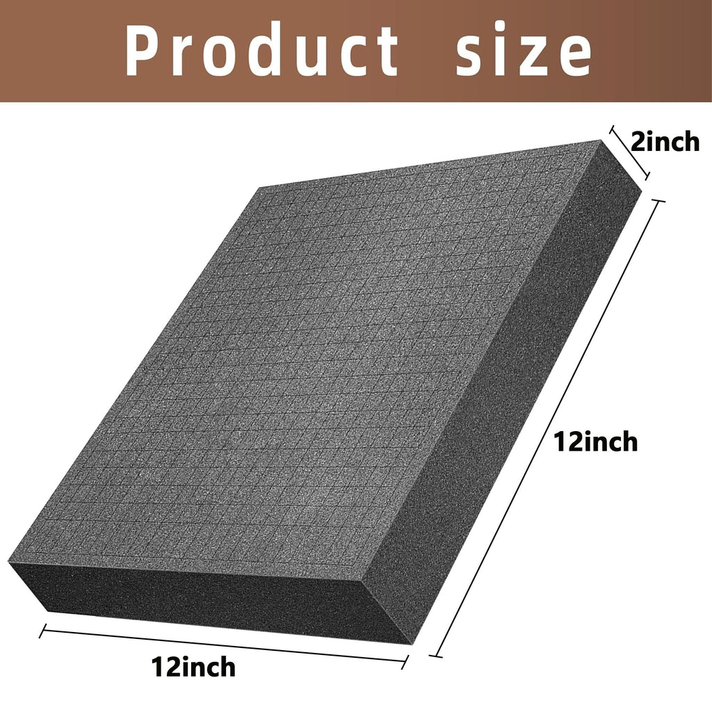 4 Pcs Pick and Pluck Foam Insert - 12 x 12 x 2 Inch Pick Apart Foam Sheet with Bottom Use for Board Game Box Cases Storage Drawer
