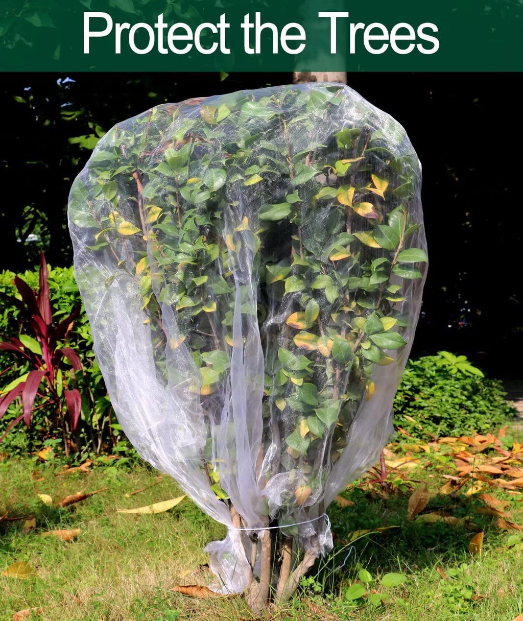 Garden Insect Mesh Netting 6.6ft x 32ft (2m x 10m), Wohohoho 1mm Ultra Fine Mosquito Netting Bug Netting Bird Netting Insect Barrier, 60 Mesh per Inch Plant Cover for Gardening Vegetables Fruits Tree