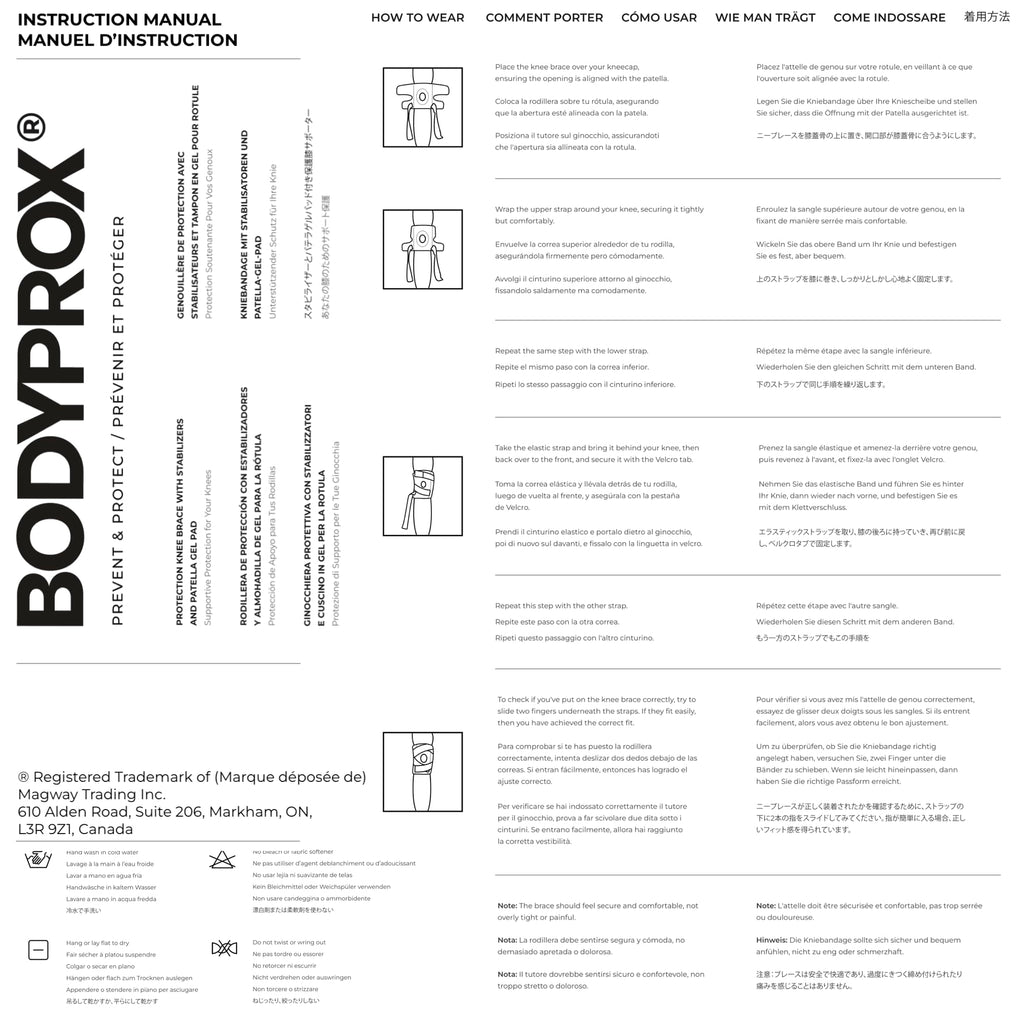 Bodyprox Knee Brace with Side Stabilizers & Patella Gel Pads for Knee Support(Large)
