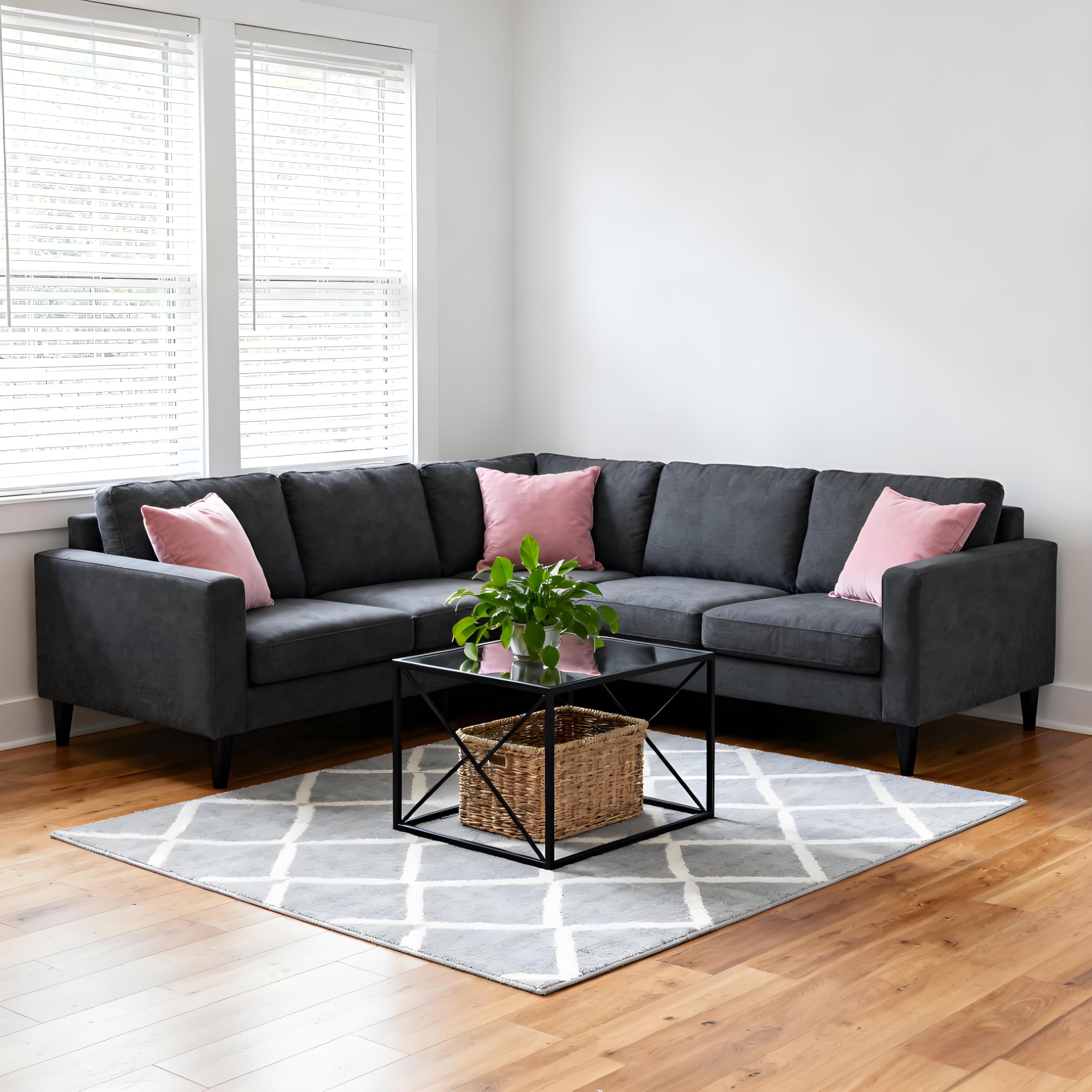 Universal Sectional Sofa Interlocking, LazyMe Sectional Couch Connectors, Sofa Connector Bracket with Hardware- 4 Sets, 8 Pieces