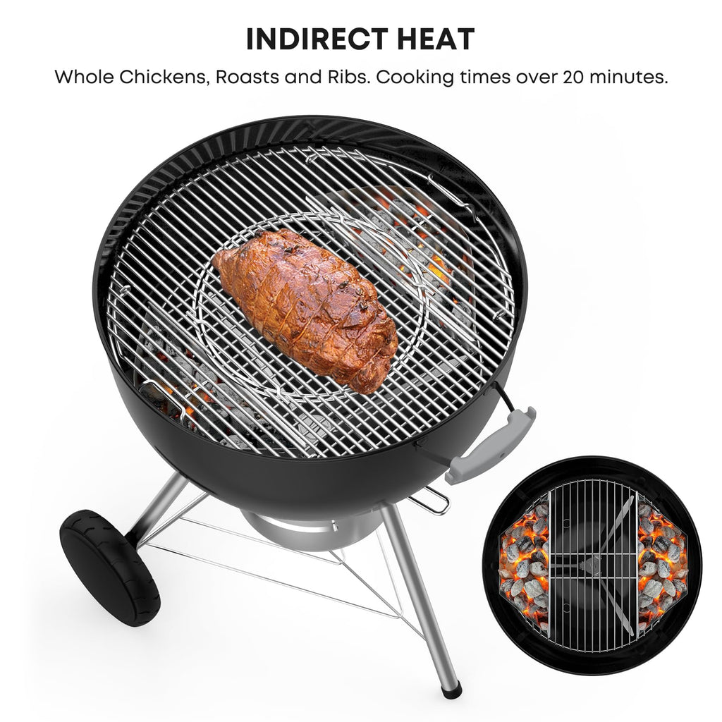 Stanbroil Charcoal Grill Basket Holder, 15" x 5" Charcoal Briquet Holder Replacement for Weber 22" and 26" Charcoal Grills, 2 Pack