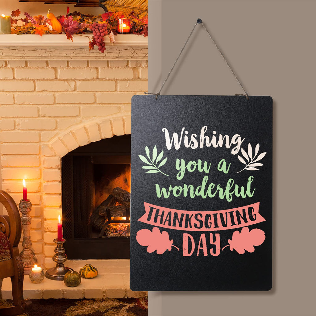 11.7x16.5 Inch Tabletop Chalkboard with Beech Base, Menu Chalkboard Stand, Message Board, Bar and Special Event Decorations, Hanging Double-Sided Chalkboard Sign for DIY Home Decoration