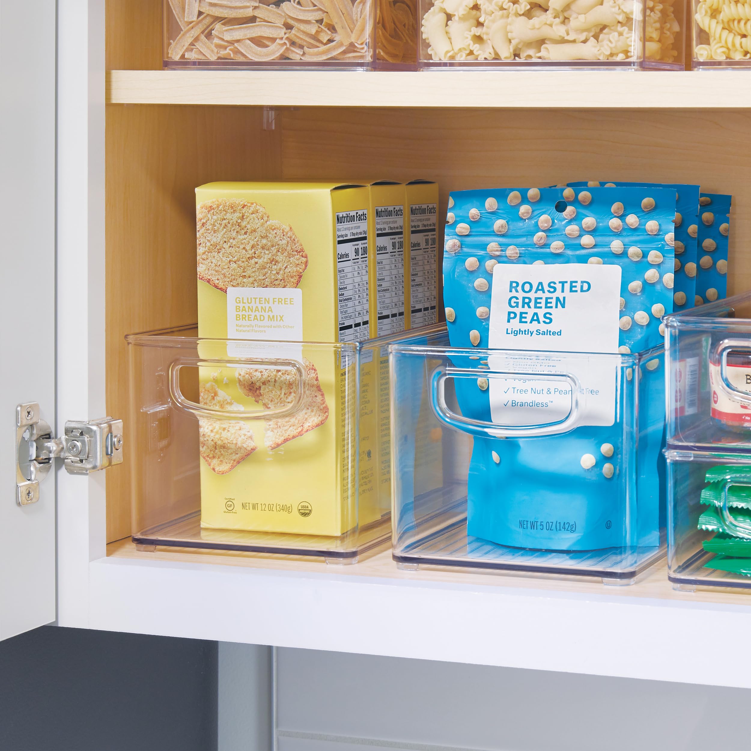iDesign Plastic Storage Organizer Bin with Handles for Kitchen, Fridge, Freezer, Pantry, and Cabinet Organization, BPA-Free, Large