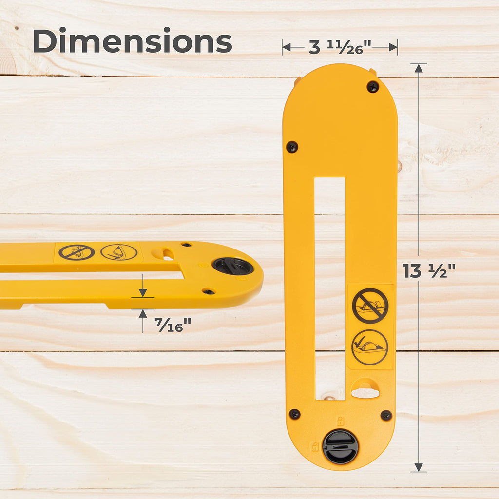 TonGass Dado Throat Plate Compatible with DeWalt 10" Portable Table Saw, Fits for DWE7490, DWE7491, DWE7491RS (Type 2), DWE7492 - Made from Impact-Resistant PC/PBT Blend Material