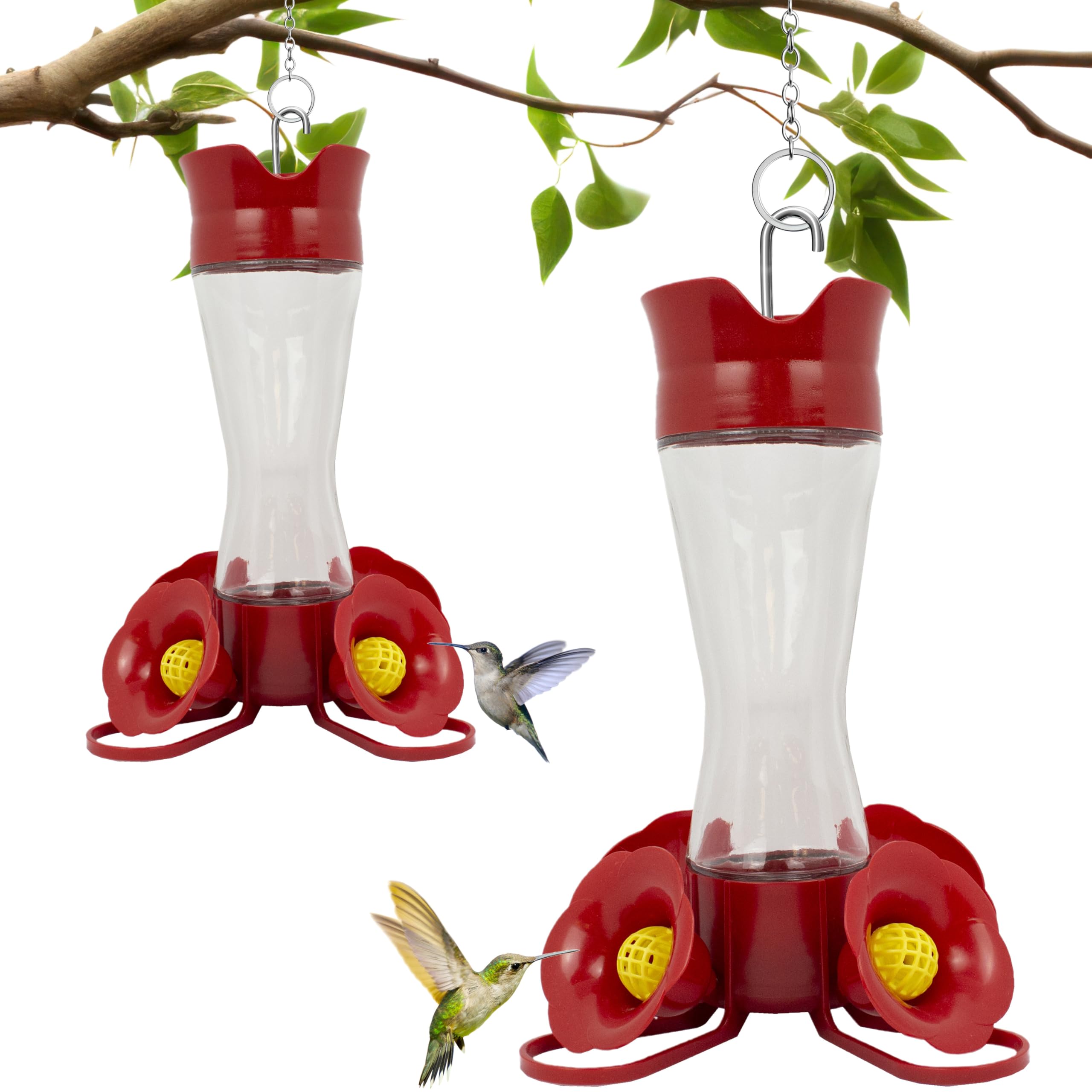 Perky-Pet 203CPBN-2 Pinch Waist Glass Hummingbird Feeder - 2 Hummingbird Feeders