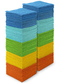 AIDEA Microfiber Cleaning Cloths-100PK, All-Purpose Soft Absorbent Rags for Cleaning, Lint-Free Dusting Cloth, Microfiber Kitchen Cloths, Towels for Car, House, Window(12in.x 12in.)