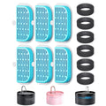 GIOTOHUN Cat Water Fountain Filter: 12 Cat Fountain Filter Replacement - 6 Pieces Filters + 6 Pieces Sponges for Pet Dispenser H1 (67oz/2L)