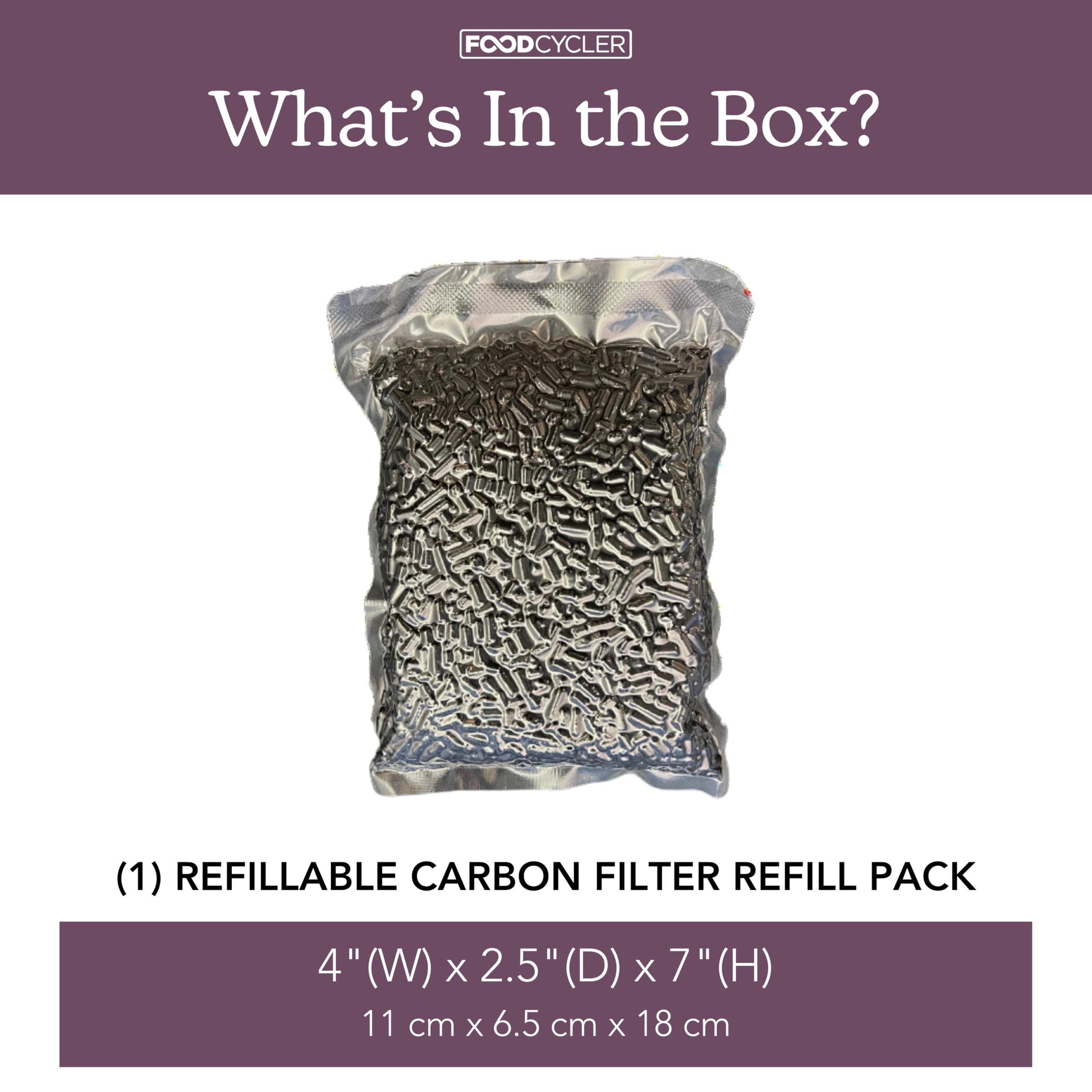 FoodCycler Carbon Filter Replacement for Eco 3 & Eco 5 - Eliminate Odors & Maintain Performance - Odor Control, Food Waste Disposal, Long-Lasting Carbon Filter, Easy to Install (1-Pack)