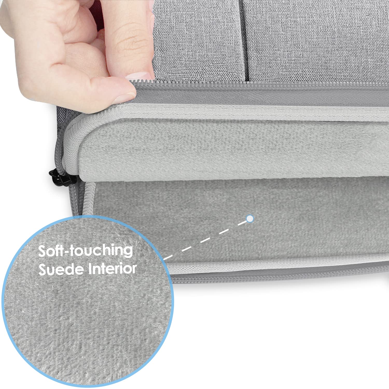 ProElife 13-Inch Laptop Sleeve Case for 2026-2022 MacBook Air 13.6 inch M5 M4 M3 Chip & MacBook Neo 13'' A18 Pro, Pro 13'' M2 Chip Accessory Traveling Carrying Canvas Bag Cover Simple Case (Gray)