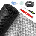 Tsxcnaa Window Screen Repair Kit, 39" x 78" (100 x 200 cm) Window Screen Mesh, Durable Fiberglass with Full Screen Repair Kit for Windows, Sliding Doors, Patio, and Porch Screens (Black)