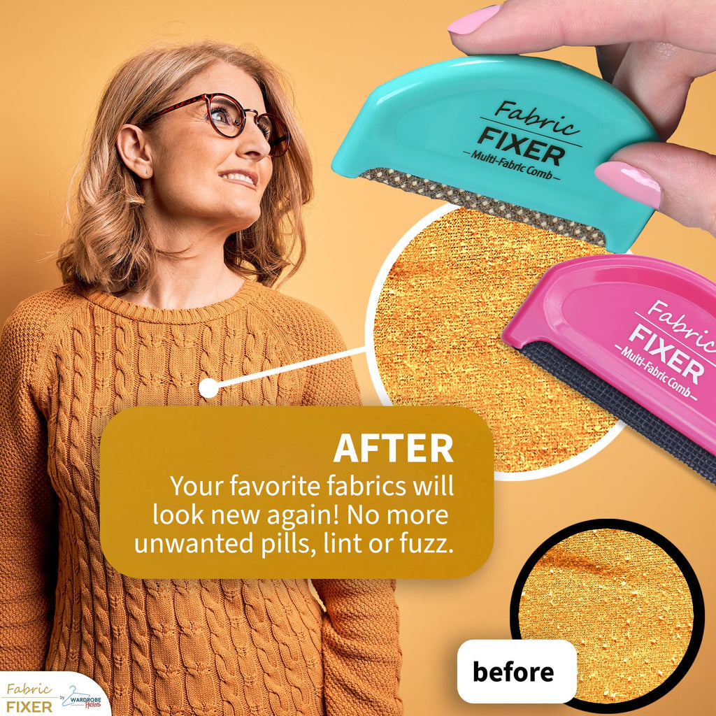 Cashmere Pill Remover Comb & Multi-Fabric Sweater Combs for Pills and Fuzz (3-Pack) Manual Fabric Defuzzer Wool Lint Shaver Comb Scraper for Clothing, Furniture, Sheets and Fabrics