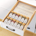 PanPanPal Spice Drawer Organizer, 2 Tier- 2 Pack Clear Acrylic Drawer Seasoning Organizer, Expandable From 11'' to 22'' Kitchen Spice Rack Organizers and Storage for Drawer (Jars not included)