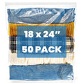 Elsjoy 50 Pack 18" x 24" Large Reclosable Storage Bags, 5 Gallon Resealable Zipper Plastic Bags for Clothes, Clear Reusable XL Zip Bags for Moving, Food, Clothing