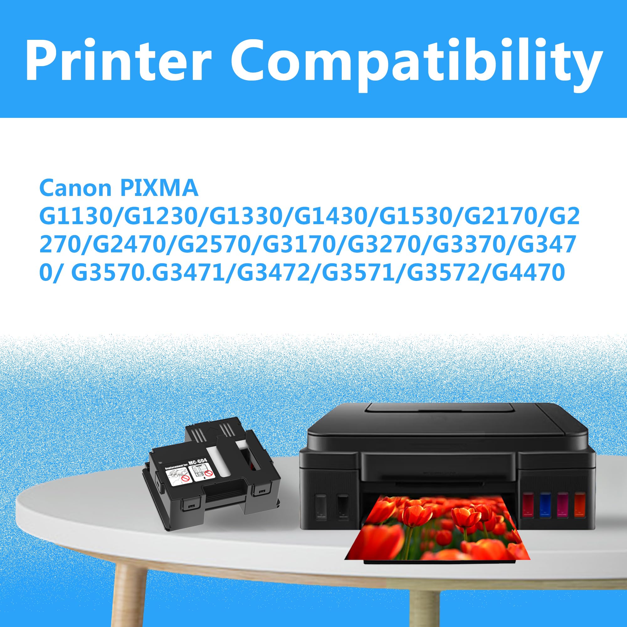 LCL Compatible Waste Ink Bottle for Canon MC-G04 Maintenance Cartridge (1-Pack) for Canon PIXMA G1130 G1230 G1330 G1430 G1530 G2170 G2270 G2470 G2570 G3170 G3270 G3370