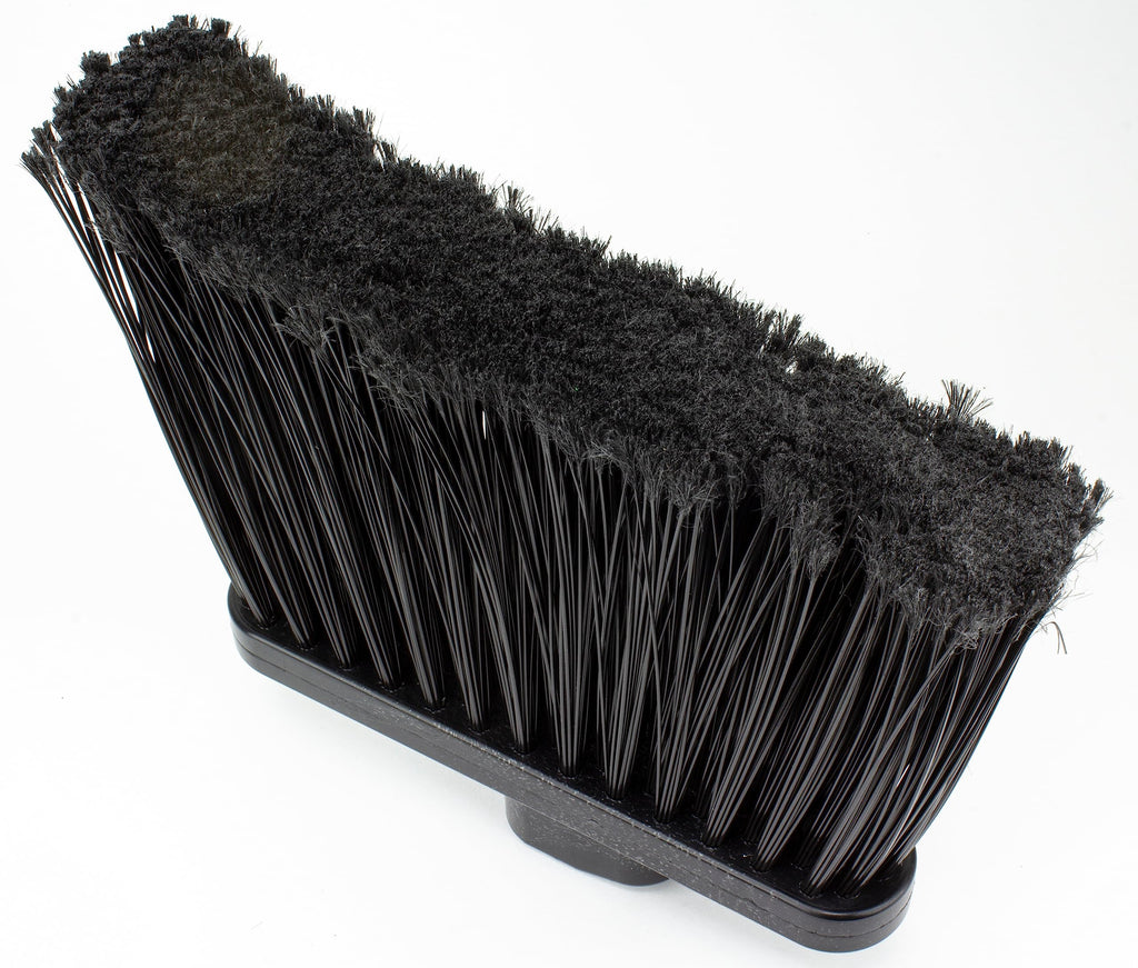Sparta Plastic Broom Head, Angled, Flagged for Small Debris Indoor, Outdoor, Home, Restaurant, Lobby, Office, 12 Inches, Black