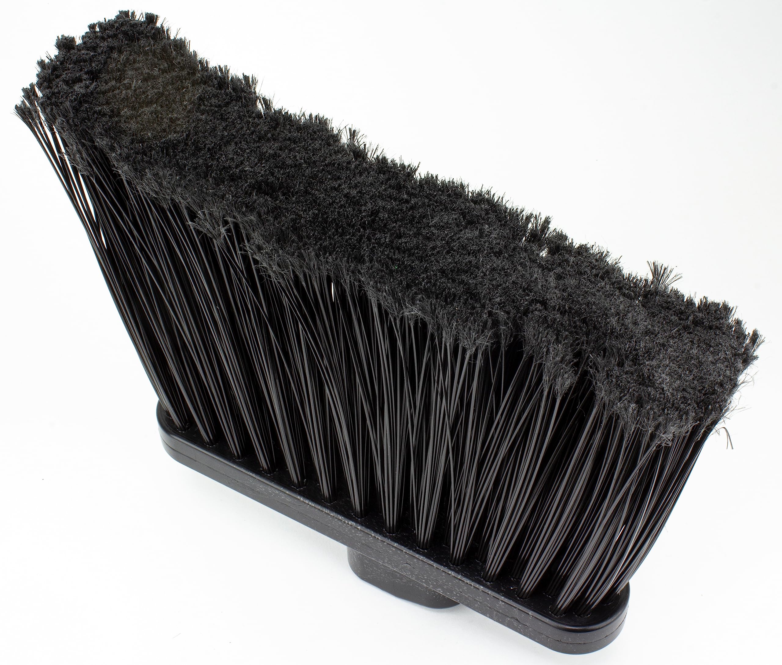 Sparta Plastic Broom Head, Angled, Flagged for Small Debris Indoor, Outdoor, Home, Restaurant, Lobby, Office, 12 Inches, Black