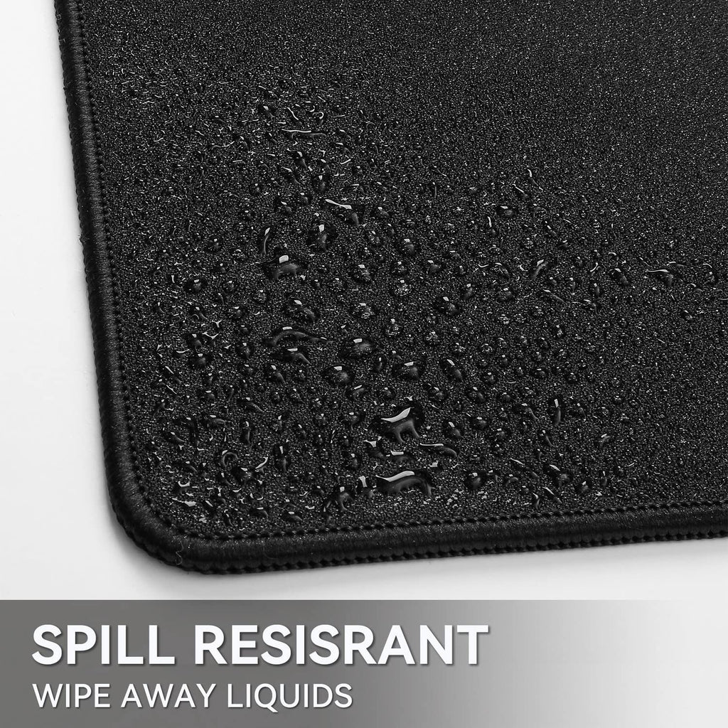 ALOANES Mouse Pad with Stitched Edge, Premium-Textured Mouse Mat, Non-Slip Rubber Base Mousepad for Laptop, Computer & PC,Desk Mat for Gamer, Office & Home,Black, 40cm x90cm x0.3cm
