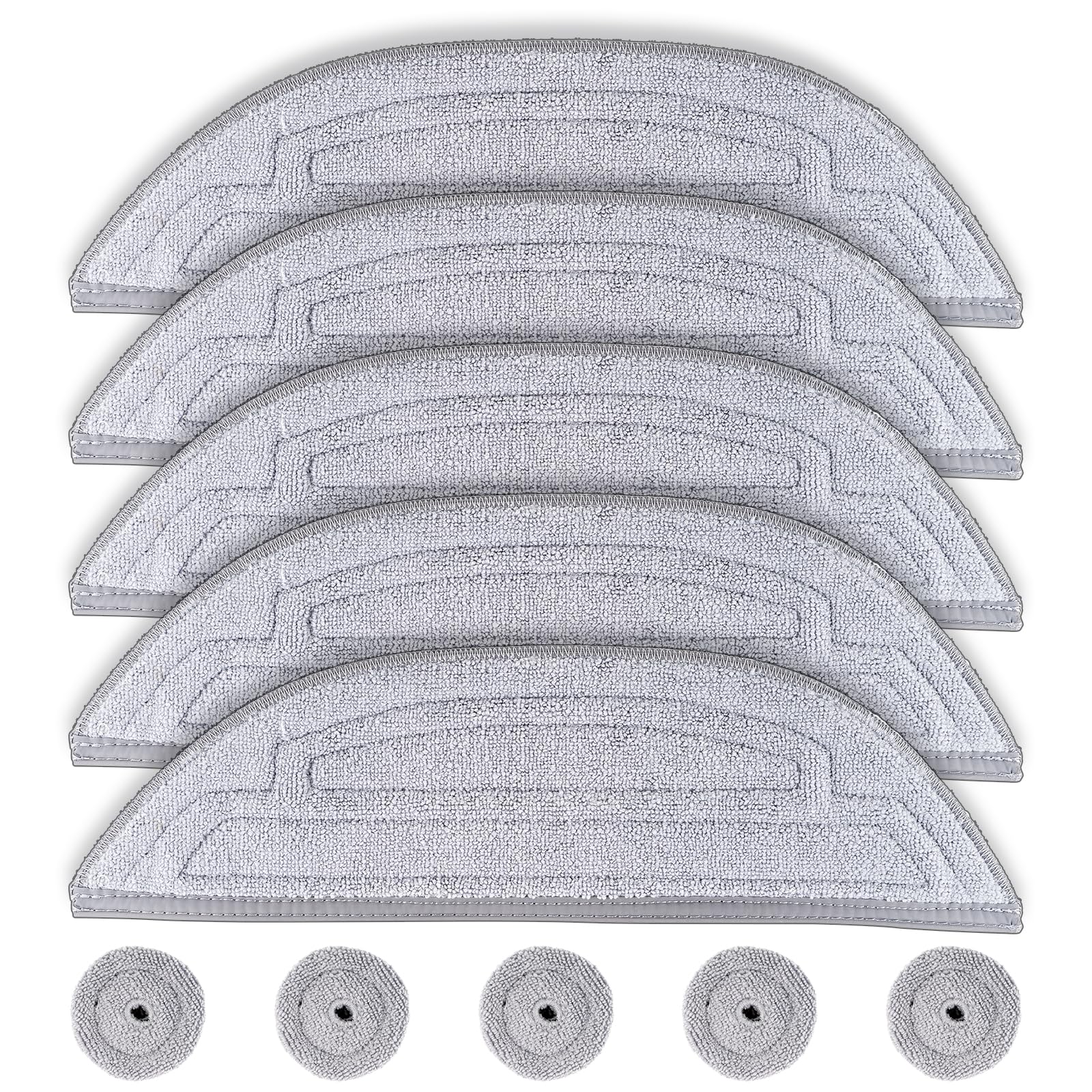 (10 Pack) Mop Pads Refills Compatible with Roborock S8 MaxV Ultra, S8 Max Ultra Robot Vacuum, VibraRise Mop Pads with Dual Sonic Vibrations Modules, Mop Cloth with Edge Mop Pad, 5 Sets