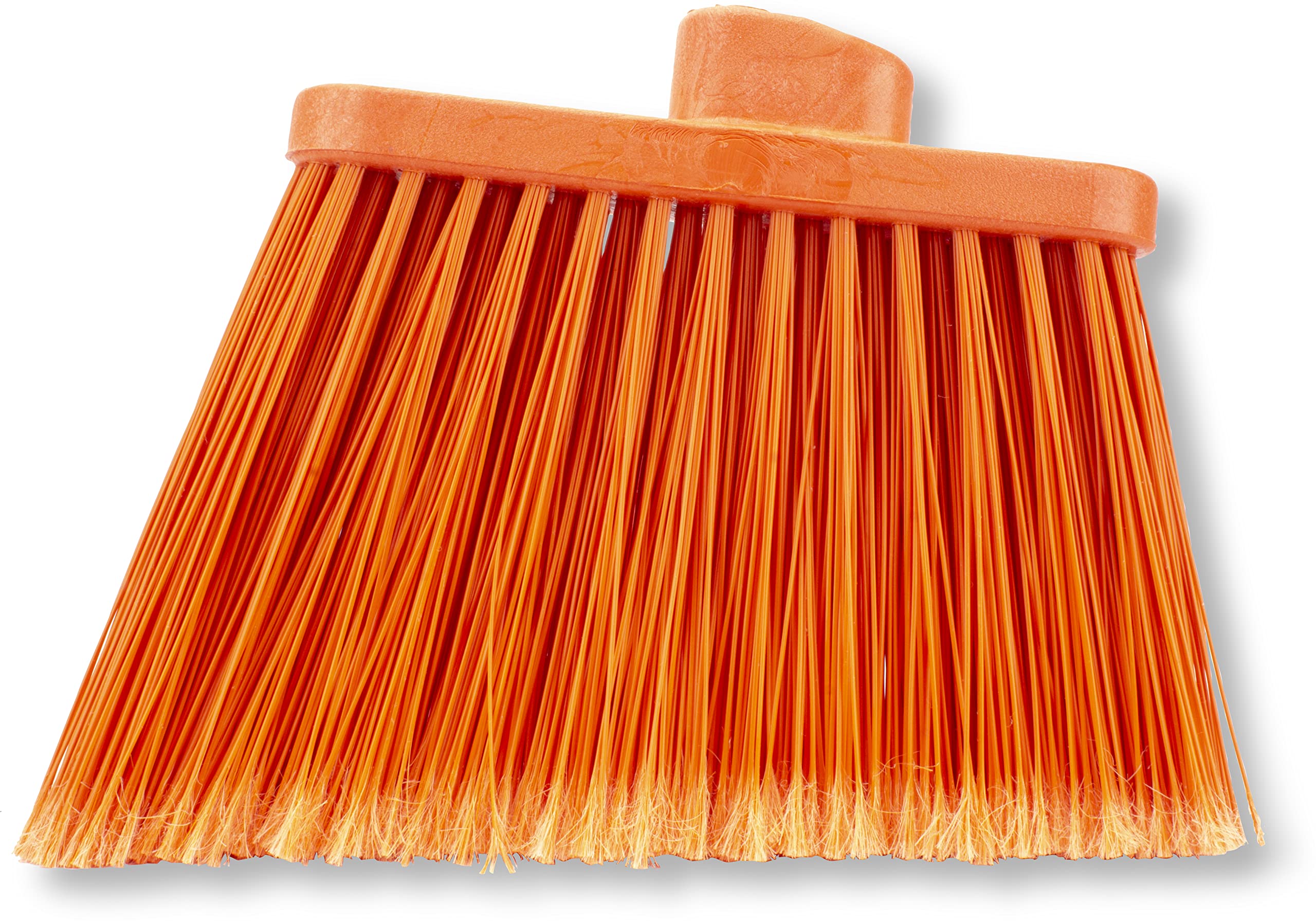 Sparta Plastic Broom Head, Angled, Flagged for Small Debris Indoor, Outdoor, Home, Restaurant, Lobby, Office, 12 Inches, Orange