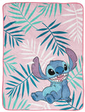 Jay Franco Disney Lilo and Stitch Kid's Throw Blanket - Plush 46" x 60" Throw Blanket for Boys & Girls, Soft Fleece Throw Blanket for Toddlers, Cozy, Fade Resistant Warm Blanket for Kids