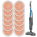(12 Pack) 3897A Replacement Mop Pads for Bissell SpinWave SmartSteam Scrubbing Steam Mop 3897A 3712C 3712W, Spinning Scrubbing Mop Pads, Heavy Duty Scrubby Mop Pad, Orange Pads 6 Sets
