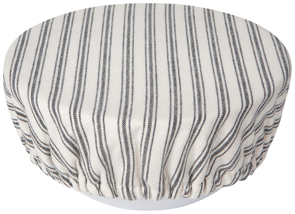 Now Designs Reusable Bowl Cover to Reduce Waste, Ticking Stripe - Large & Medium | Set of 2