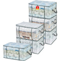 MKOKYD 80L Clear Large Storage Bag, Clothes Storage Containers for Organizing Closet, Bedroom, Underbed, Comforters, Clothing, Blankets, Pillow, Foldable Organizer with Sturdy Handle and Zippers (6)
