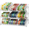 Simple Houseware Stackable Can Rack Organizer Storage for Pantry, White