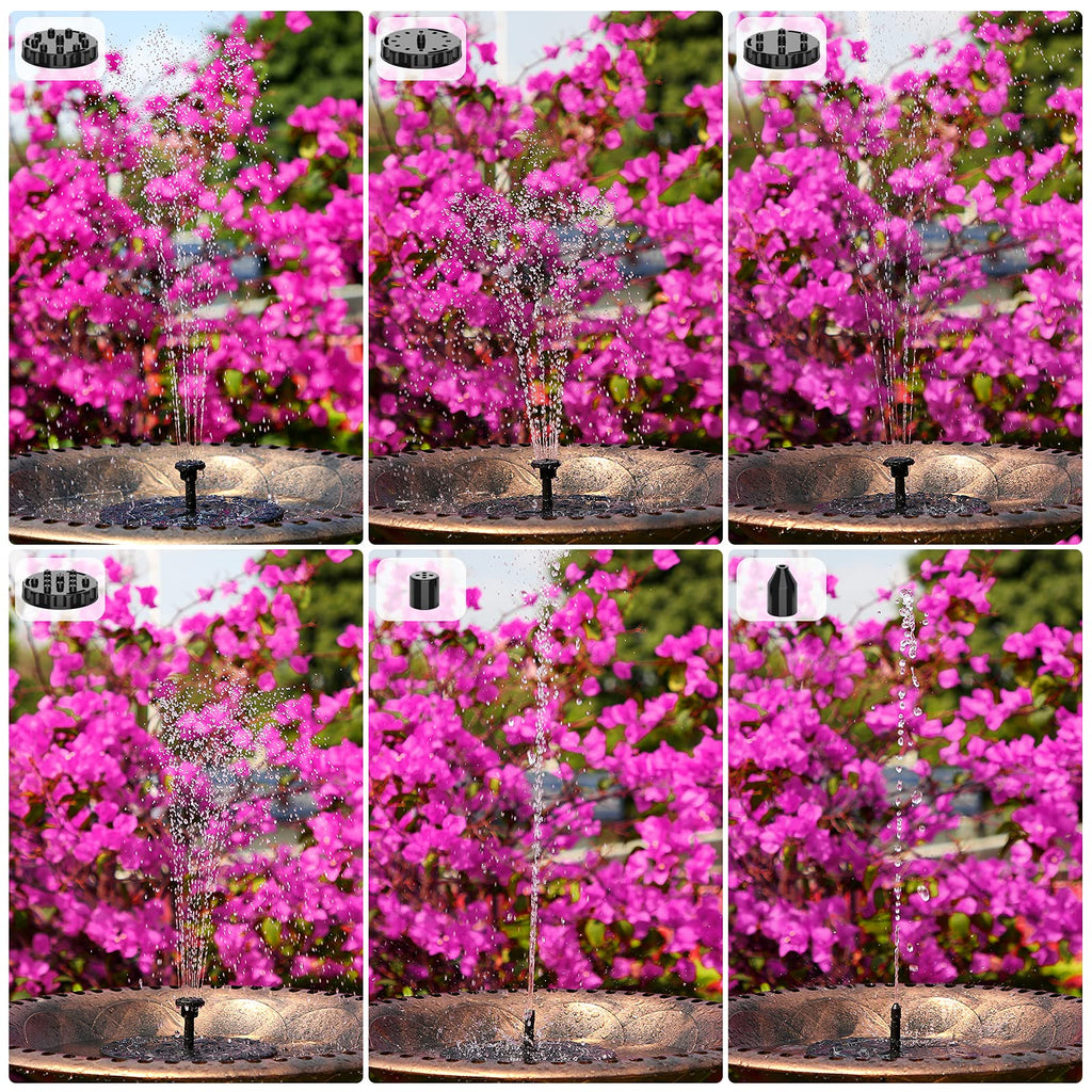 AISITIN 3.5W Solar Fountain, Solar Powered Water Fountain, Easy Setup Solar Fountain Pump for Bird Bath, Outdoor, Garden, Pond, Pool, 1 Pack Black