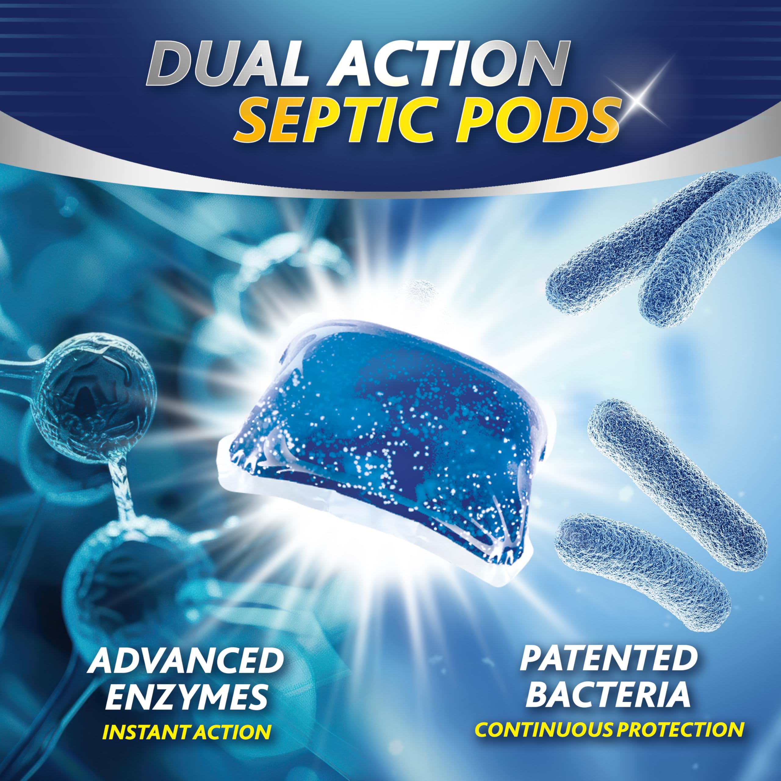 Rid-X Septic Tank System 3 Month Supply Dual Action Septi-Pacs Treatment, 3 Count, 3.2oz