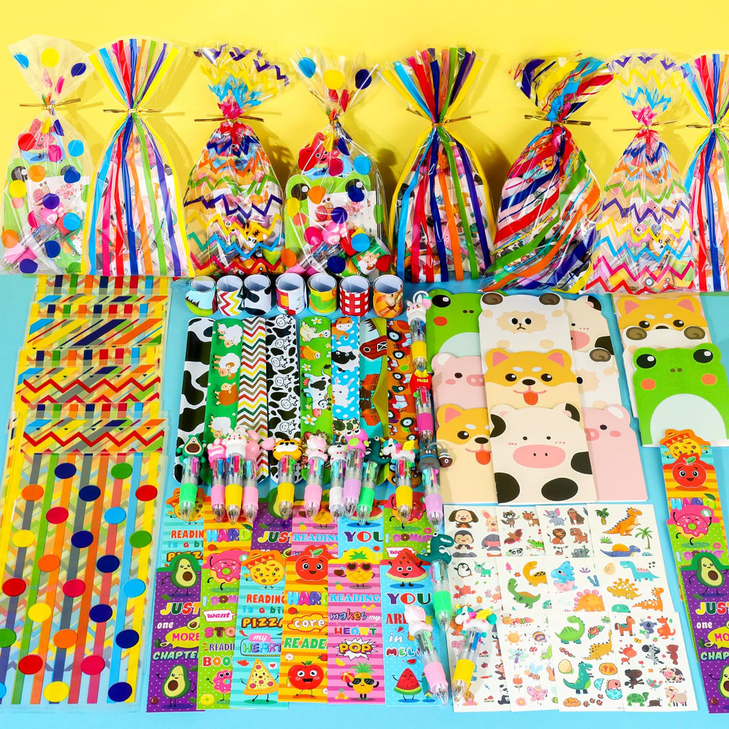 Stationery Party Pack, 12Pack Birthday Goodie Bags with Multicolor Pen Mini Notebooks for Goodie Bag Classroom Gifts Class Rewards Prizes