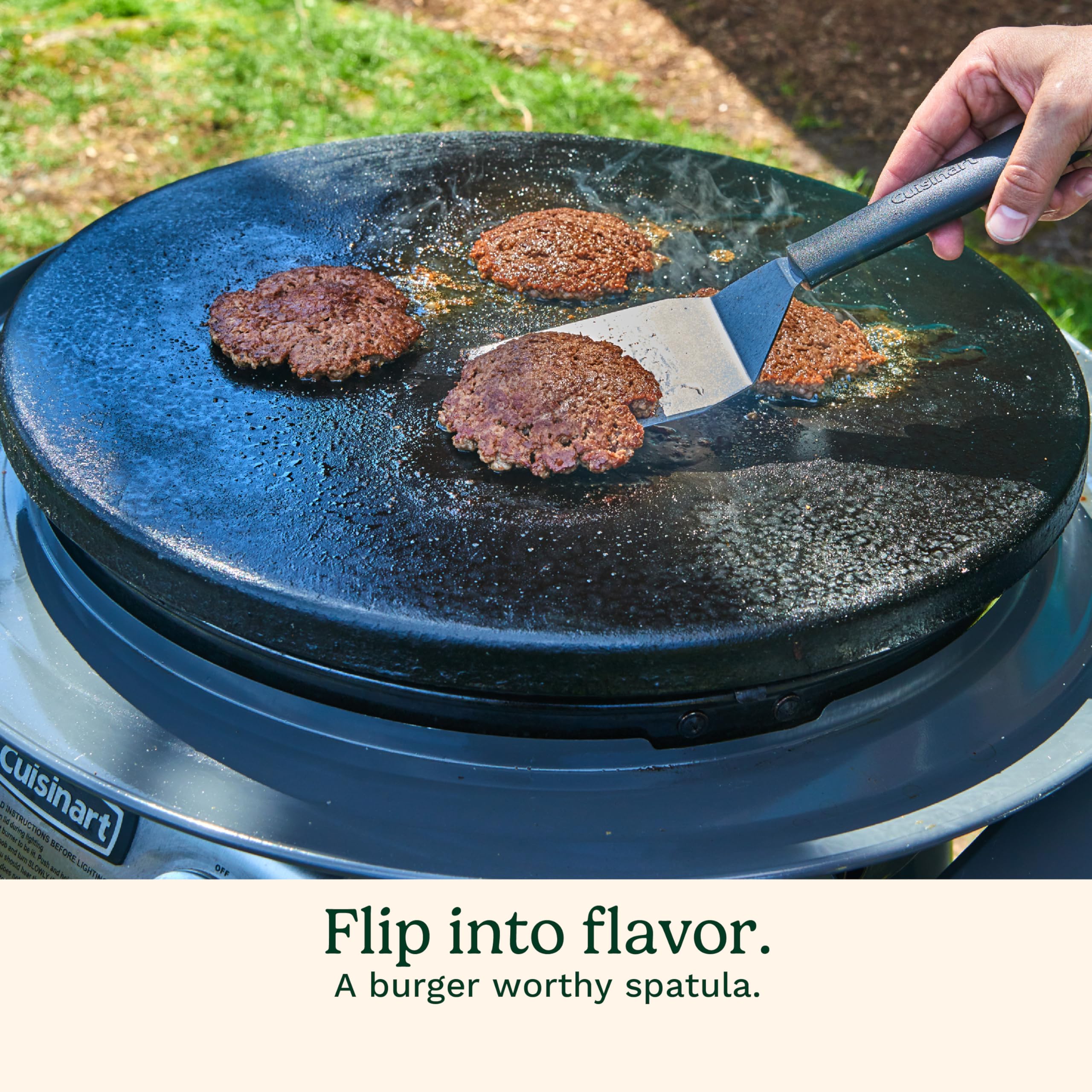 Cuisinart Smash Burger Kit with Cast Iron Burger Press, Spatula, Seasoning Shaker and Patty Papers (CSBK-400C)