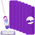 6 Pack Reusable Mop Pads Compatible with Swiffer Powermop, Papclean Power Mop Refills Microfiber Mopping Pads for Powermop Multi-Surface & Powermop Wood Kit All Types of Floor Cleaning, Purple