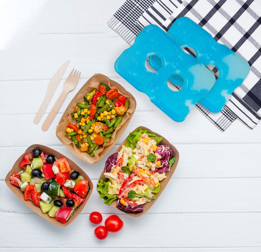 Ice Packs for Lunch Bags - Original Cool Pack | Slim & Long-Lasting Reusable Ice Pack for Lunch Box, Lunch Bag and Cooler | Freezer Packs for Coolers (Set of 6)